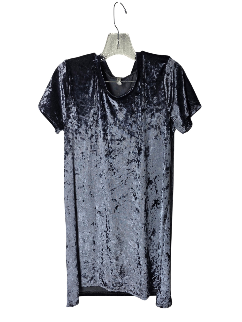 Acting Pro Slate Blue Crushed Velcet Shift Dress
